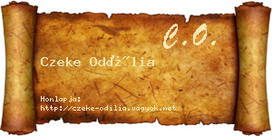 Czeke Odília névjegykártya